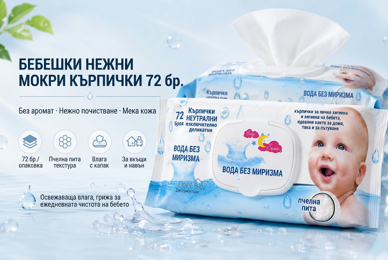 Мокри кърпички БЕЗ АЛКОХОЛ, пакет 24 x 72, общо 1728 бр., изключително меки. - Image 4