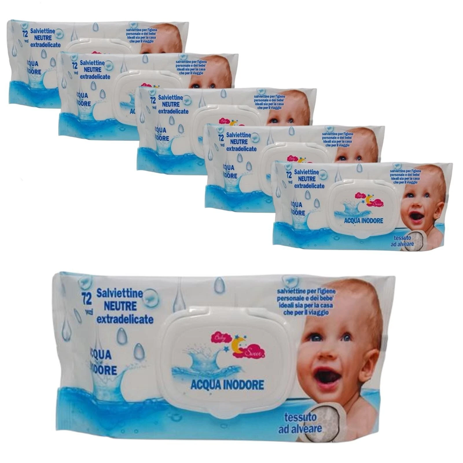 Toallitas húmedas SIN ALCOHOL, Pack24x72 ,total 1728und ,extrasuaves - Image 2